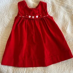 Red Corduroy Kids Dress (Valentines/Christmas)